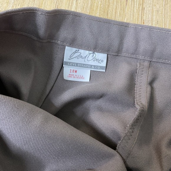 Vintage BendOver Women’s Sz 18 Taupe Solid Dress Pants Proportioned Short New - Picture 5 of 8